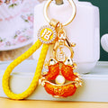 Jeweled Twin Fish Treasure Bowl Keychains with Four Color Options view 12