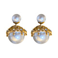 Pearlescent Double Sided Stud Earrings in Five Color Designs view 5