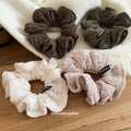 Knit Openwork Lace Scrunchie Hair Tie 4 Color Options view 3