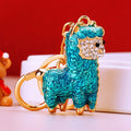 Crystal Alpaca Keychains in Six Pictured Enamel Colors view 6