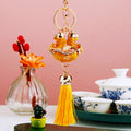 Double Fish Fortune Basin Tassel Keychains in Five Bright Colors view 10