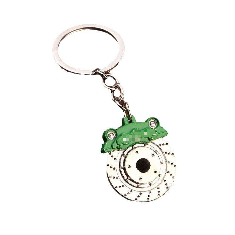 Brake Disc Wheel Hub Caliper Metal Keychain for Car Enthusiasts