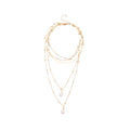 Layered Chain and Teardrop Pendant Necklace Statement Fashion Jewelry view 5