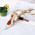 Lipstick Pearl High Heel Keychains in Three Colors with Plain and Fortune Loops view 6
