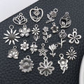 Antique Silver Sunflower Metal Charms with 25 Listed Options view 3