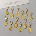 Gold Tone Chinese Good-Fortune Tag Lobster-Clasp Charms in Six Designs view 1
