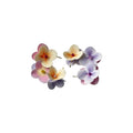 Fabric Flower Cluster Earrings in Two Color Mixes Statement Jewelry view 5