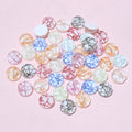 Assorted Round Resin Cabochons in Ten Color and Pattern Mixes view 11