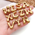 Metallic Alphabet Letter Metal Charms with 52 Listed Options view 2
