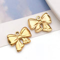 Stainless Steel Gold-Tone Bow and Butterfly Metal Charms with 10 Listed Options view 11