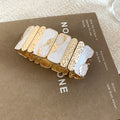 Enamel Abstract Panel Stretch Bracelets Hammered Metal 4 Colors view 7