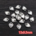 Silver Tone Moon Heart and Lock Charms in Seven Designs view 7