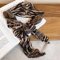 Long Lightweight Neck Scarf in Polka Dot or Mixed Animal Print view 7