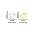 Crystal-Accented Gold Silver Heart Alloy Craft Charms in 2 Styles view 5