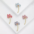 Translucent Lotus Stem Brooch in Four Pastel Colors view 1