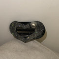 Rhinestone Hollow Heart Pearl Hair Claw Clip 2 Colors view 2