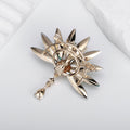 Peacock Metal Brooch Pin for Jackets and Lapels Pictured Design view 3