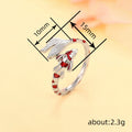 Koi Fish Open Ring and Stud Earrings Silver and Gold Tone view 3