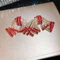 Crystal Bow Statement Earrings in Polished Statement Design view 11