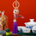 Jeweled Baby Dragon Tassel Keychains with Fortune Loops and Loop Only Options view 6