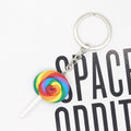 Silver Tone Colorful Swirl Lollipop Novelty Keychains view 7