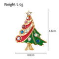 Christmas Tree Enamel Metal Brooch Pin 4 x 4.8 cm for Jackets and Lapels view 2