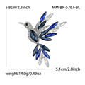 Crystal Hummingbird Brooch in Five Colorways for Jackets, Coats, and Scarves view 9