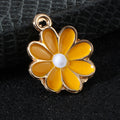 Enamel Alloy Daisy Flower Charm Pendant Seven Colors view 7