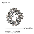 Star and Moon Crystal Wreath Brooch in Four Color Palettes view 7