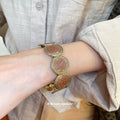 Leopard Print and Leather Look Stretch Disc Bracelets view 3