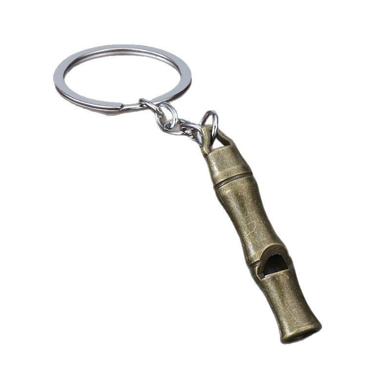 Alloy Survival Whistle Keychain Portable Outdoor Metal Pendant