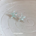 Mint Starfish Pearl Stud Earrings Pair Fashion Jewelry view 2