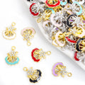 Crystal-Accented Gold Silver Starfish Alloy Charms in 12 Styles view 1