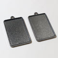 Rectangular Double Sided Bezel Pendant Trays in Six Finishes view 9