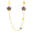 Gold Leopard Flower Acrylic Long Sweater Necklace Chain view 5