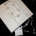 White Pearl Style Layered Tassel Necklace Fashion Jewelry view 4