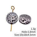 Hammered Round Small Hole Metal Spacer Bead in Silver Tone view 3