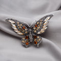 Crystal Rhinestone Butterfly Brooch Champagne Purple Blue Red view 2