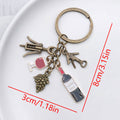 Four Finish Wine Opener Bottle Glass and Grape Keychains view 6