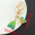 Eight Green Clover Hat and Beer Metal Keychain Designs view 8