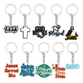 Jesus Faith Acrylic Phrase Keychains Ten Style Mix view 5
