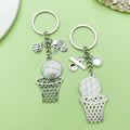 Soccer, Basketball and Volleyball Charm Keychains Featuring Soccer Across 57 Variations view 3