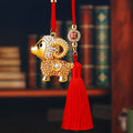 Jeweled Fortune Sheep Car Hangers in Four Colors plus One Plain Red Tassel view 7