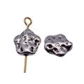 Hammered Five Point Star Flat Spacer Bead Metal Jewelry Making Component view 4