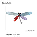 Translucent Dragonfly Brooch with Polished Metal and Decorative Accents view 10