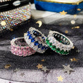 Double-Row Pear Stone Eternity Band In Three Color Variants view 2