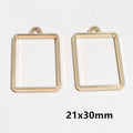 Gold Tone Open Back Resin Frames in Eleven Geometric Shapes view 7