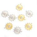 Crystal Sunflower Heart Alloy Charm Pendants in Two Metal Tones view 1