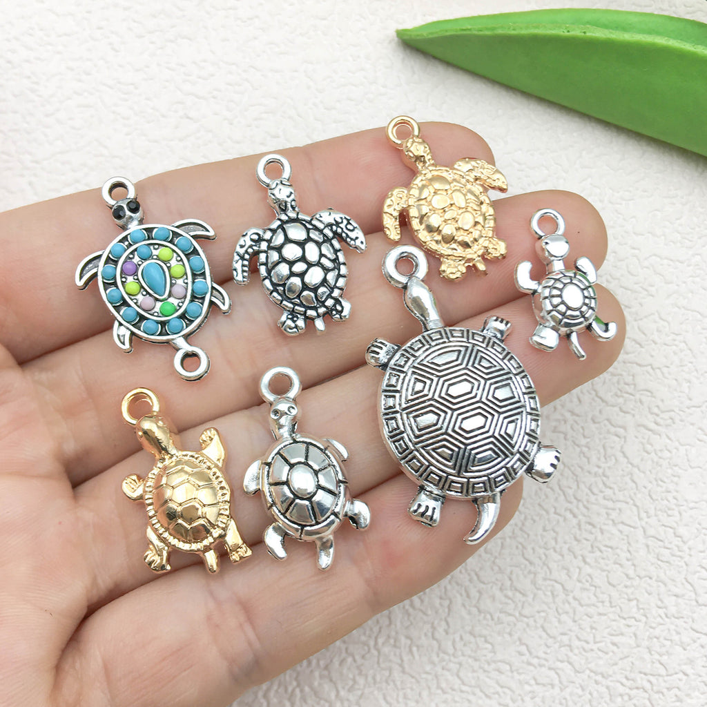 Zinc Alloy Ocean Turtle Sea Turtle Charm Pendant for DIY Bracelet Necklace Decoration Making