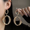 Gold Double Hoops